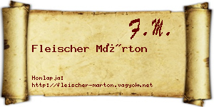 Fleischer Márton névjegykártya